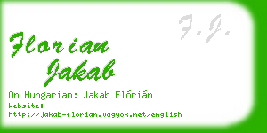 florian jakab business card